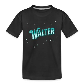 Walter Namen personalisiert - Kinder Premium Bio T-Shirt - Schwarz - Vorne