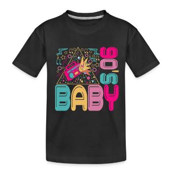 90s 90s 90s Party - Kids' Premium Organic T-Shirt - black - Front
