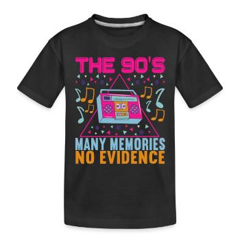 90s 90s 90s Party - Kids' Premium Organic T-Shirt - black - Front