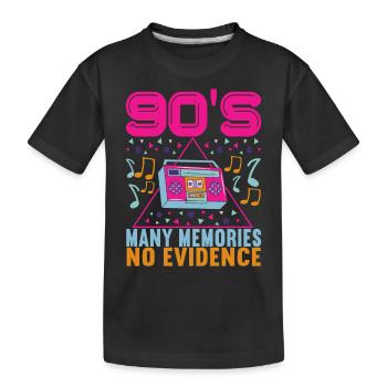 90s 90s 90s Party - Kids' Premium Organic T-Shirt - black - Front