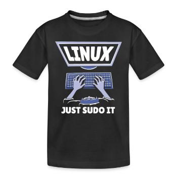 Logiciel Linux Programme de programmation Open Source - T-shirt bio Premium Enfant - noir - Devant