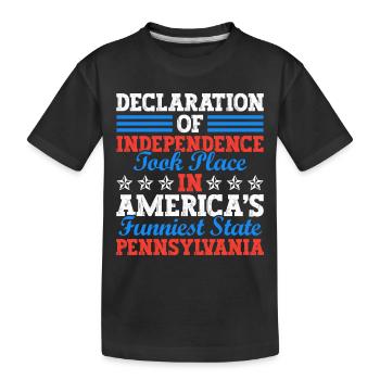 Déclaration d’indépendance en Pennsylvanie 4 juillet - T-shirt bio Premium Enfant - noir - Devant
