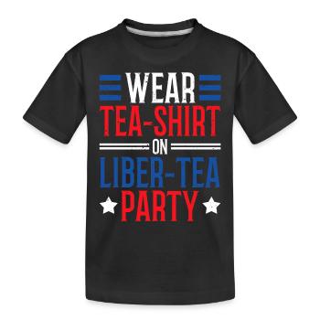 Portez le tee-shirt le jour de l’indépendance - T-shirt bio Premium Enfant - noir - Devant