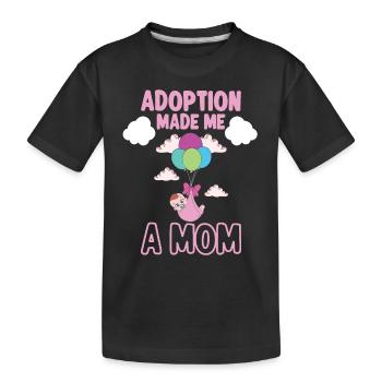 Funny Adoption Adoption Day Gifts - Kids' Premium Organic T-Shirt - black - Front