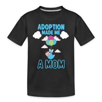 Funny Adoption Adoption Day Gifts - Kids' Premium Organic T-Shirt - black - Front