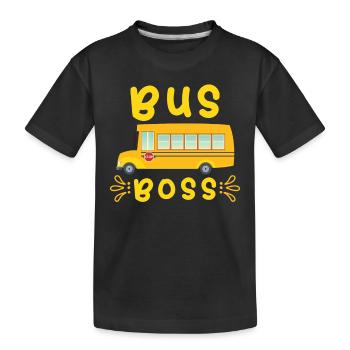 Schulbusfahrer Sei Nett Zum Schulbusfahrer - Kinder Premium Bio T-Shirt - Schwarz - Vorne