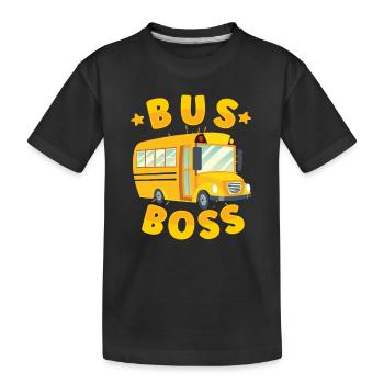 Schulbusfahrer Sei Nett Zum Schulbusfahrer - Kinder Premium Bio T-Shirt - Schwarz - Vorne