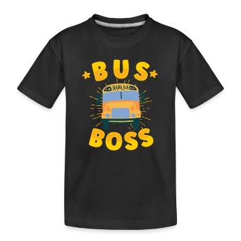 Schulbusfahrer Sei Nett Zum Schulbusfahrer - Kinder Premium Bio T-Shirt - Schwarz - Vorne