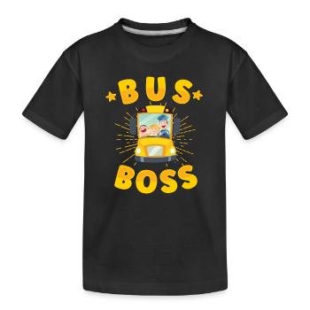 Schulbusfahrer Sei Nett Zum Schulbusfahrer - Kinder Premium Bio T-Shirt - Schwarz - Vorne