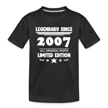 2007 - Year of construction 2007 - Vintage 2007 - Kids' Premium Organic T-Shirt - black - Front