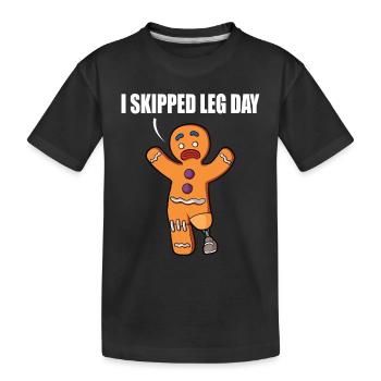 Leg surgery wheelchair lost leg - Kids' Premium Organic T-Shirt - black - Front
