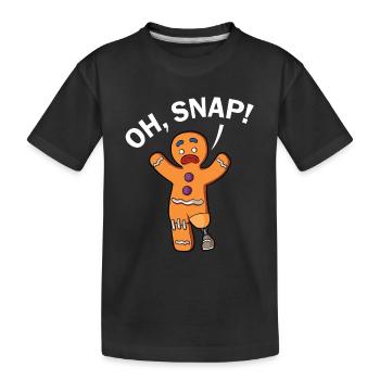 Leg surgery wheelchair lost leg - Kids' Premium Organic T-Shirt - black - Front