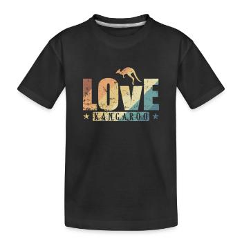 Love Kangourou Australie Outback Animal - T-shirt bio Premium Enfant - noir - Devant