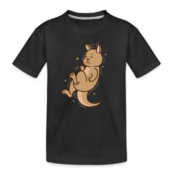 Un kangourou dort Australie Outback animal - T-shirt bio Premium Enfant - noir - Devant