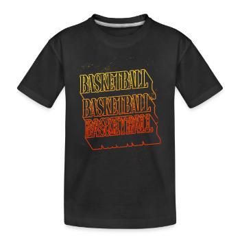 Basketball Basketballer Sport Fan Vintage Retro - Kids' Premium Organic T-Shirt - black - Front