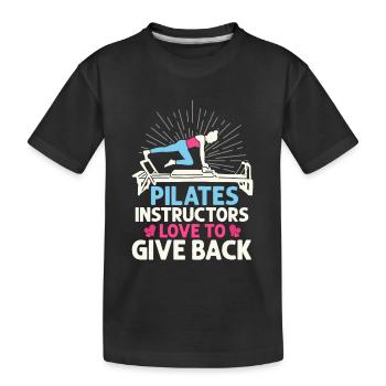 Les instructeurs de Pilates adorent redonner de l’exercice de fitness - T-shirt bio Premium Enfant - noir - Devant