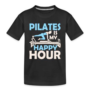 Le Pilates est mon happy hour Exercice Fitness - T-shirt bio Premium Enfant - noir - Devant