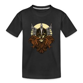 Vollbart Wikingerhelm Vollbart Wikingerhelm Zitat - Kinder Premium Bio T-Shirt - Schwarz - Vorne
