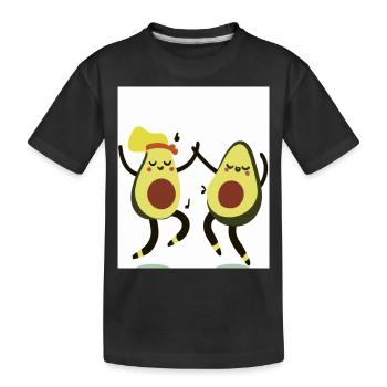 tanzende Avocados - Kinder Premium Bio T-Shirt - Schwarz - Vorne