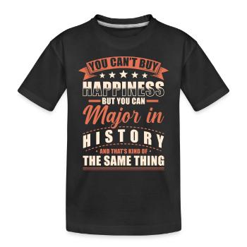 History Graduation - Kids' Premium Organic T-Shirt - black - Front