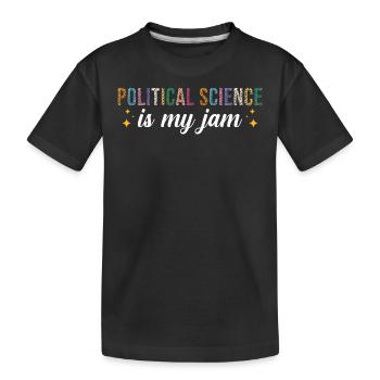 Political Science is my passion - Kids' Premium Organic T-Shirt - black - Front