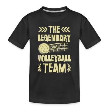 Volleyball team - Kids' Premium Organic T-Shirt - black - Front