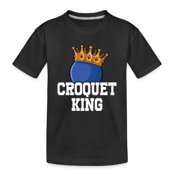 Croquet - Kids' Premium Organic T-Shirt - black - Front