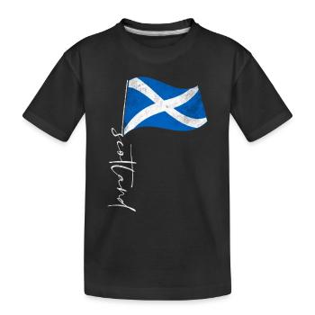 Scotland Flag Scottish - Kids' Premium Organic T-Shirt - black - Front
