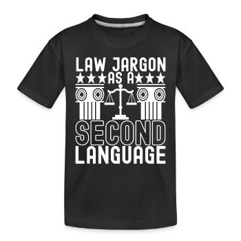 Étudiant en droit Juge Procureur de la République - T-shirt bio Premium Enfant - noir - Devant