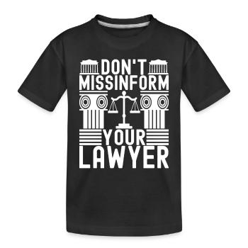 Étudiant en droit Juge Procureur de la République - T-shirt bio Premium Enfant - noir - Devant