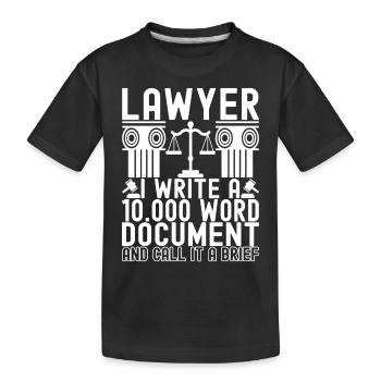 Étudiant en droit Juge Procureur - T-shirt bio Premium Enfant - noir - Devant