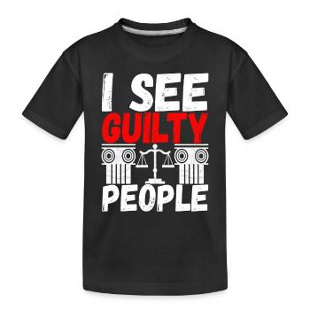 Étudiant en droit Juge Procureur - T-shirt bio Premium Enfant - noir - Devant
