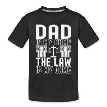 Jura Student Richter Staatsanwalt - Kinder Premium Bio T-Shirt - Schwarz - Vorne