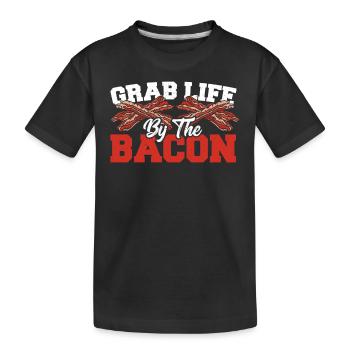 Bacon Petit déjeuner Jambon Porc - T-shirt bio Premium Enfant - noir - Devant