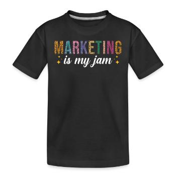 Marketing is my passion - Kids' Premium Organic T-Shirt - black - Front