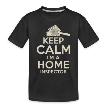 Building inspector Spruch - Kids' Premium Organic T-Shirt - black - Front