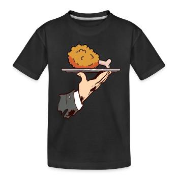 Restauration rapide au poulet frit - T-shirt bio Premium Enfant - noir - Devant