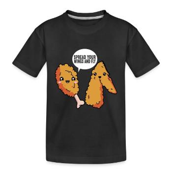 Restauration rapide au poulet frit - T-shirt bio Premium Enfant - noir - Devant