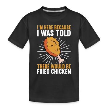 Restauration rapide au poulet frit - T-shirt bio Premium Enfant - noir - Devant