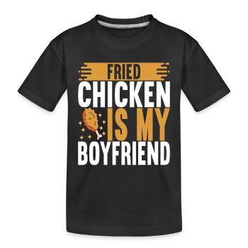 Restauration rapide au poulet frit - T-shirt bio Premium Enfant - noir - Devant