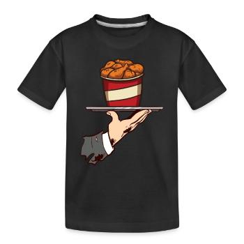 Restauration rapide au poulet frit - T-shirt bio Premium Enfant - noir - Devant