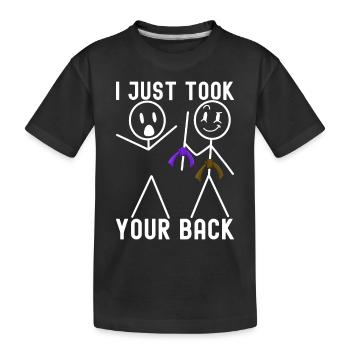 Brazilian Jiu-Jitsu BJJ Grappling - Kids' Premium Organic T-Shirt - black - Front