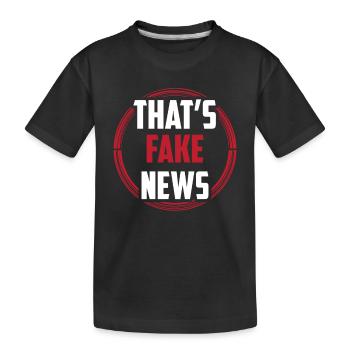 Ce sont de fausses nouvelles Liberté de la presse Droit de la presse - T-shirt bio Premium Enfant - noir - Devant