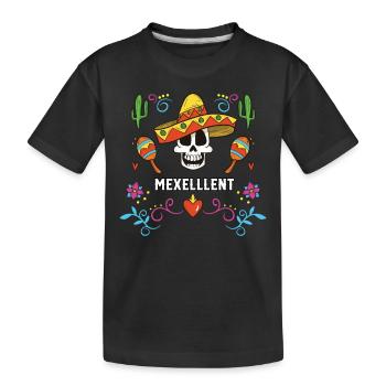 Mexellent Mexican Life Mexico Pride Country - Kids' Premium Organic T-Shirt - black - Front