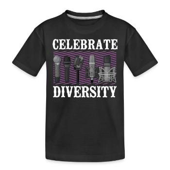 Karaoke Singer Microphone Vocalist - Kinder Premium Bio T-Shirt - Schwarz - Vorne