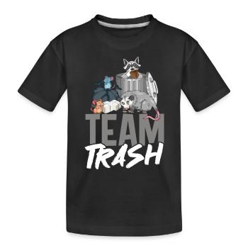 Team Trash - Kids' Premium Organic T-Shirt - black - Front