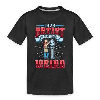 Artist Painting Painter Art Paint Art Teacher - Kids' Premium Organic T-Shirt - black - Front