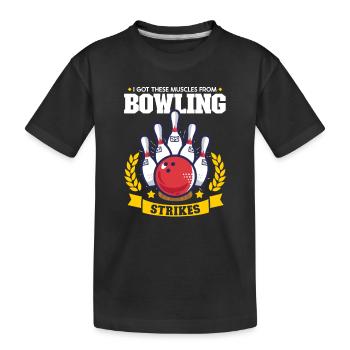 Équipe de bowling drôle Bowler Strike idée cadeau - T-shirt bio Premium Enfant - noir - Devant