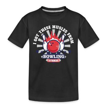 Drôle d’équipe de bowling Bowler Strike Gift Idea - T-shirt bio Premium Enfant - noir - Devant