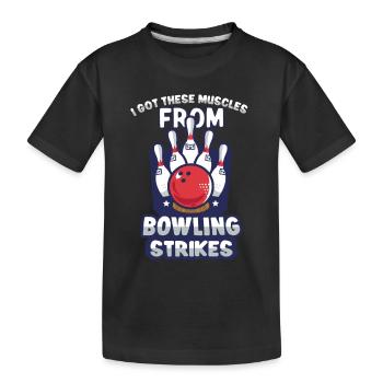 Équipe de bowling drôle Bowler Strike idée cadeau - T-shirt bio Premium Enfant - noir - Devant
